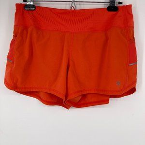 Athleta Ready Set Short Shorts Solid Orange Medium